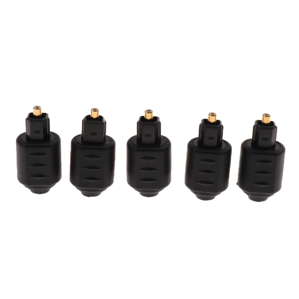 5x Optical 3.5mm Mini Female Socket Plug To Digital Toslink Audio Adapter