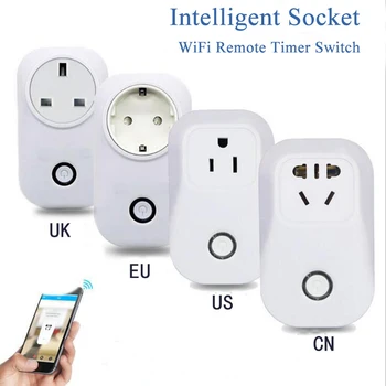 

Smart Wifi Socket US UK EU Power Supply Plug Wireless Wifi Remote Control Socket Plug 10A 2200W For Smart Home
