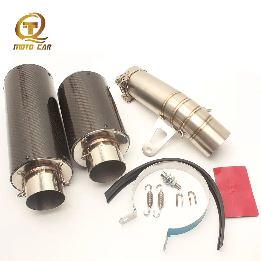 

Motorcycle Exhaust Muffler 61MM Carbon Fiber Adapter DirtBike Escape Moto Full Exhaust System For BMW 1000RR 2011 2012 2013-2016