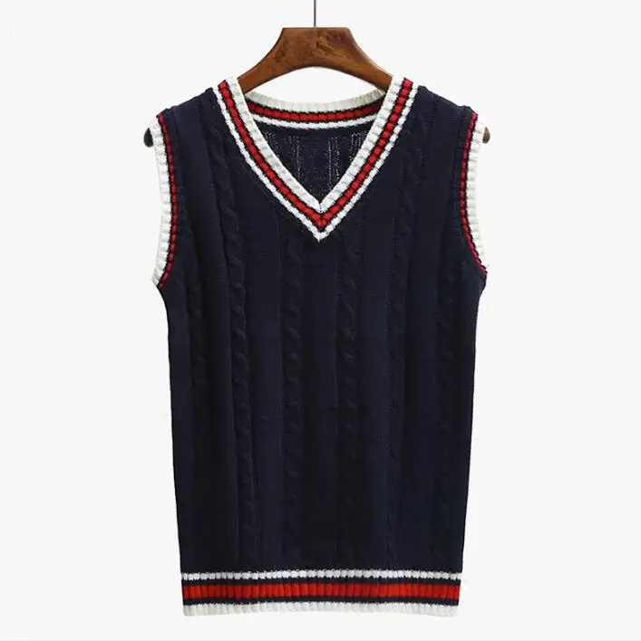 Sweater vest woman Pullover girl Student school vestin Pullovers from