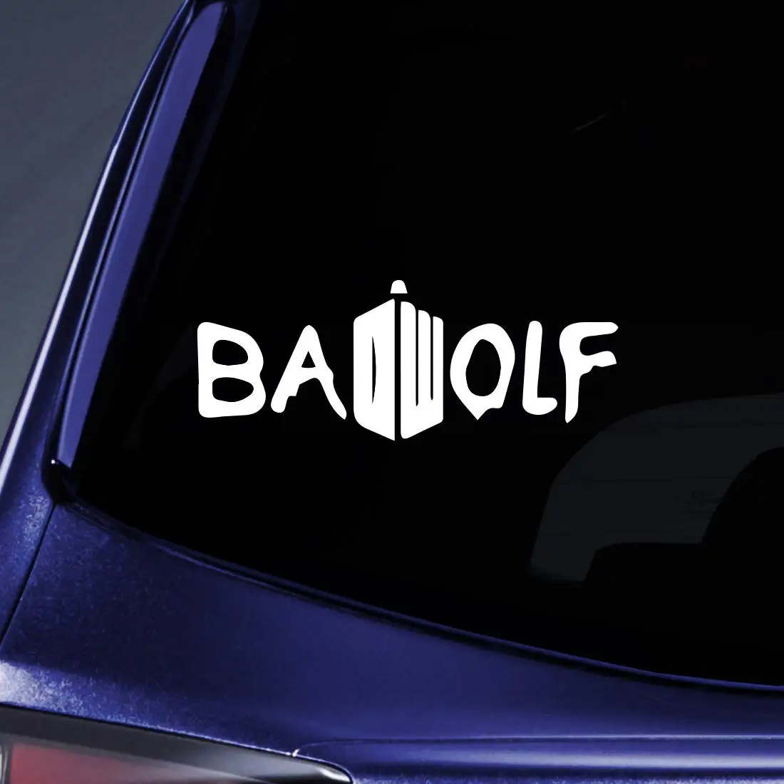 

Bargain Max Decals - Whovian Bad Wolf DW - Sticker Decal Notebook Car Laptop 4" (White)