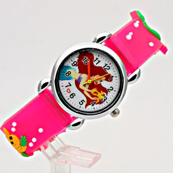 

Children's Sports Watch 3D Cartoon Mermaid Story Silicone Strap Girl Student Boy Quartz Clock Kids Gift Wristwatches Reloj