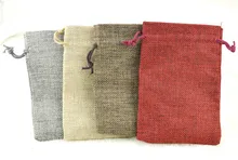 Dhl-freies 17×23 cm/6,6 «x 9,0» 100 stücke Faux jute/Hessischen Gurlap Schmuck geschenk Lebensmittel Promotions Schuhe Verpackung Lagerung Taschen