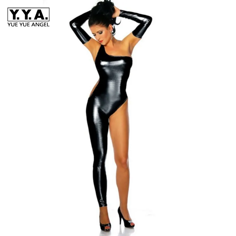 

New Arrival Off Shoulder Bodycon Clothes For Women Rompers Sleeveless Nightwear Pole Dancing Body Femme New Jumpsuit Women Black