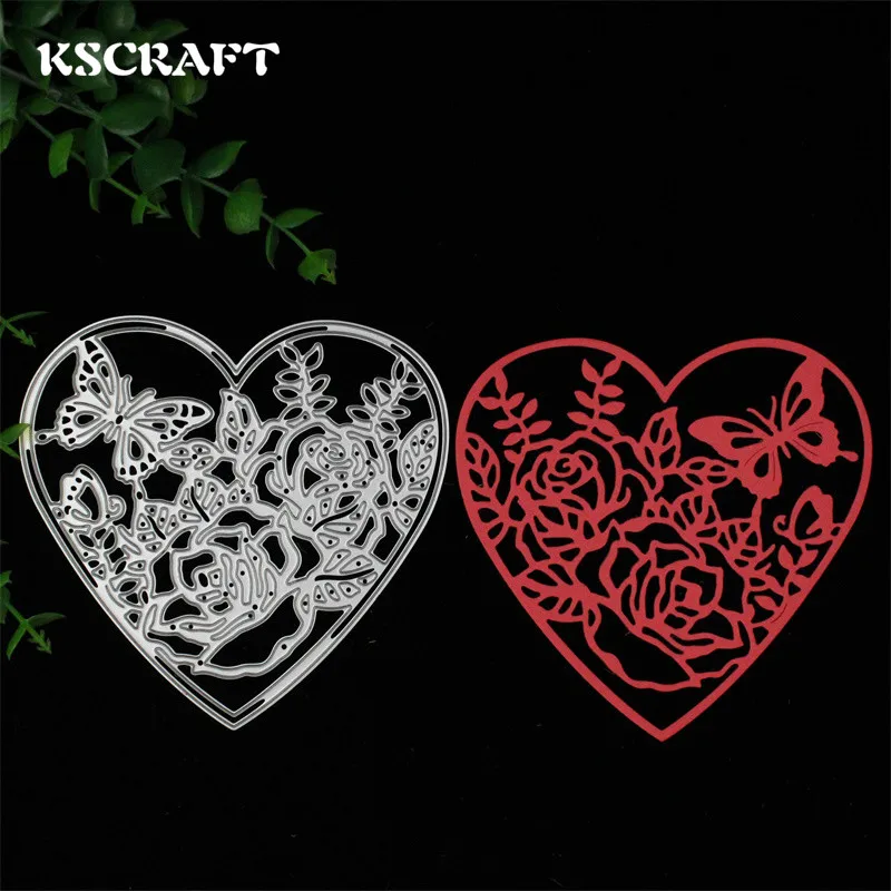 

KSCRAFT Butterfly Love metal die cutting dies scrapbooking embossing folder suit for cutting machine