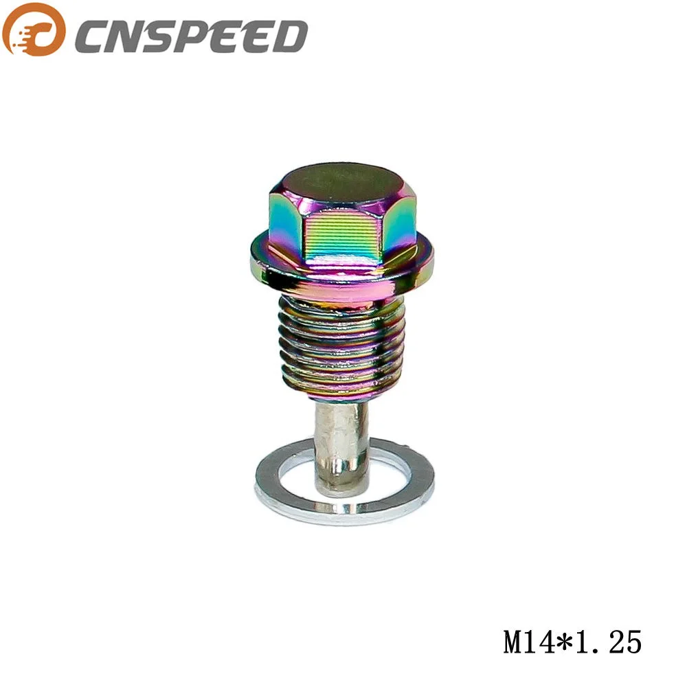 CNSPEED M14*P1.25MM Neo Chrome Oil Drain Plug Bolt Oil Sump