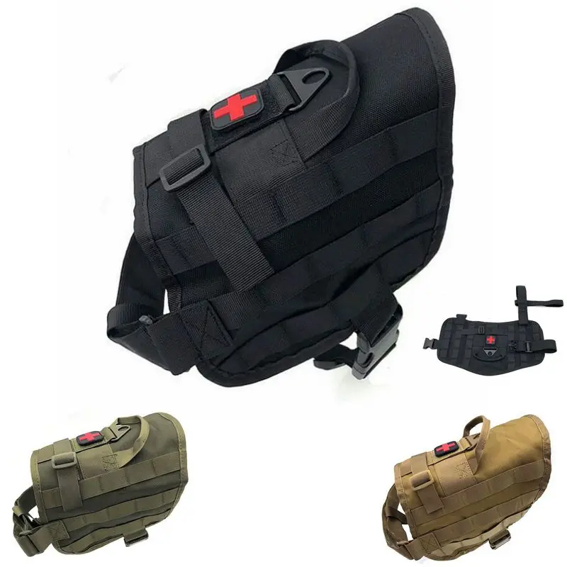 

K9 Adjustable Tactical Dog Training Vest 1000D Nylon Outdoor Hunting Dogs Vest Patrol dog Harness Service Dog Vest Clothing