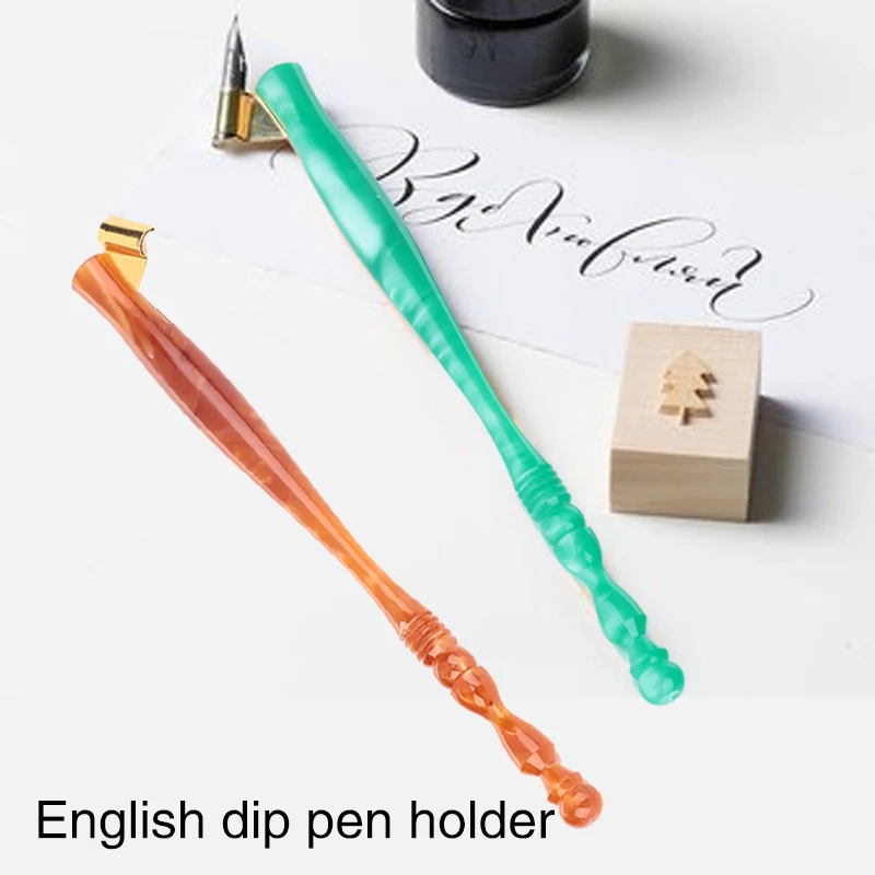 Антикварная Dip Ручка английская косая каллиграфия медный наконечник ручной работы каллиграфия Scrip Dip
