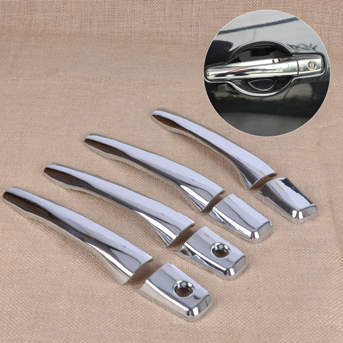 DWCX CarStyling Chrome Door Handle Cover For Mitsubishi Outlander