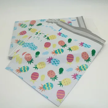 

500Pcs/lot Pineapple pattern Plastic Post Mail Bags Poly Mailer Self Sealing Mailer Packaging Envelope Courier express bag