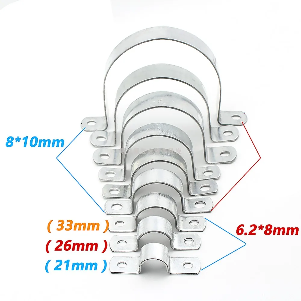 10 шт. u-тип оцинкованный Зажим для труб инструментальной линии/провода/трубки/газа крепления для труб кабельный зажим установка здания фиксированный зажим