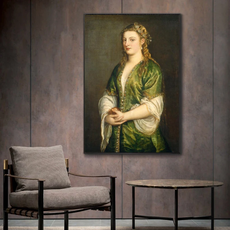

Famous Painting Posters and Prints Wall Art Canvas, 16th Portrait of a Lady Oil Painting For Living Room Home Decor No Frame