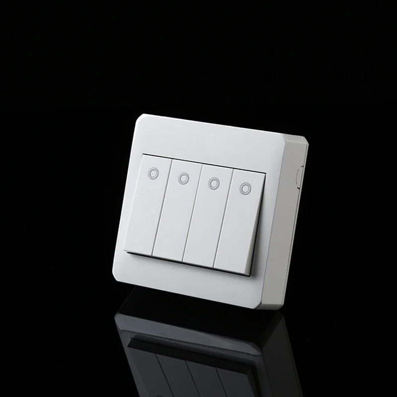

Free Shipping, Surface Mounted Type Wall Switch 4 Gang 1 Way Control,PC fireproof frame.