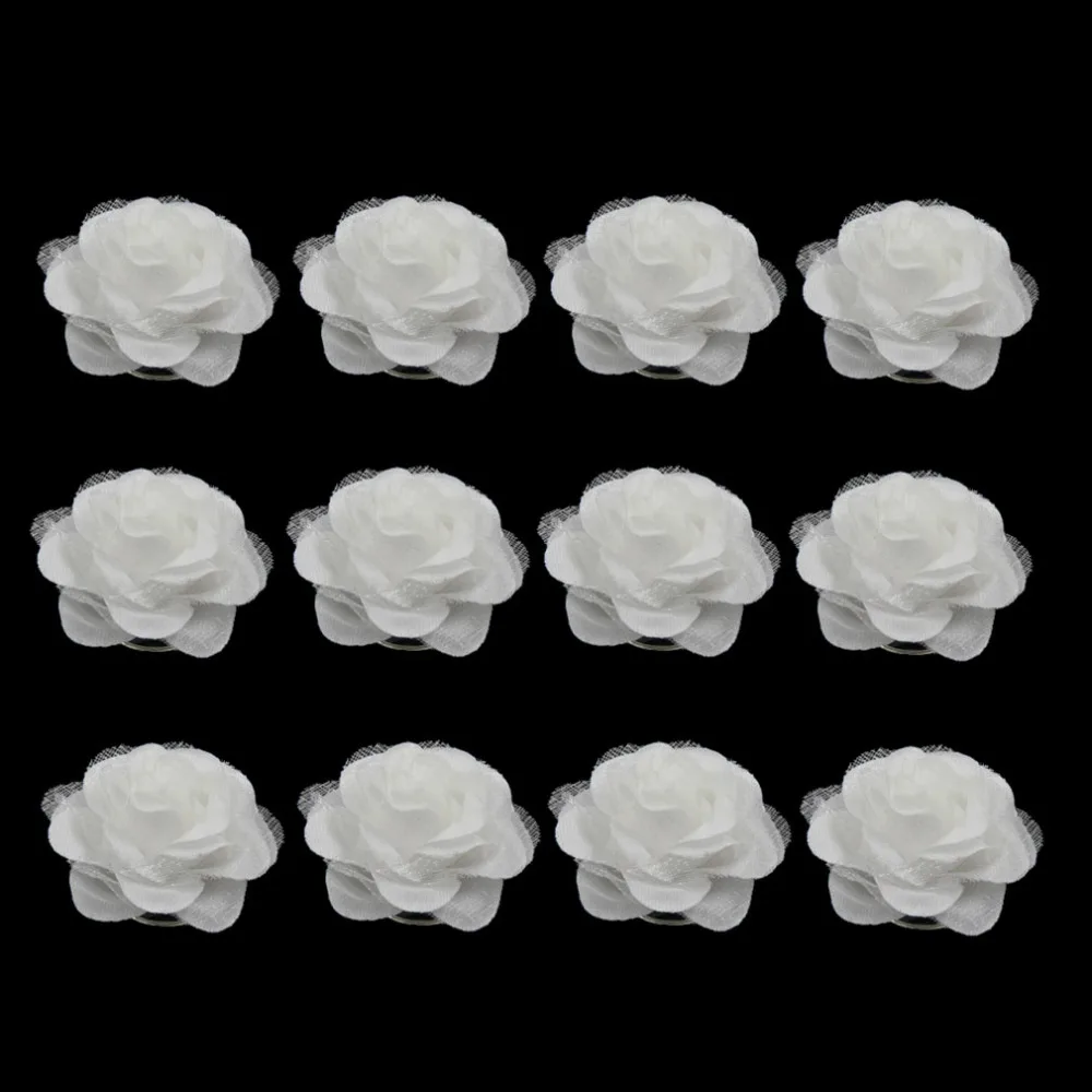 

Furling Girl Pack of 6 pcs White Camellia Flower Spiral Wedding Twist Coils Hair Spin Bridal Pins Women Hair Jewelry Accessories