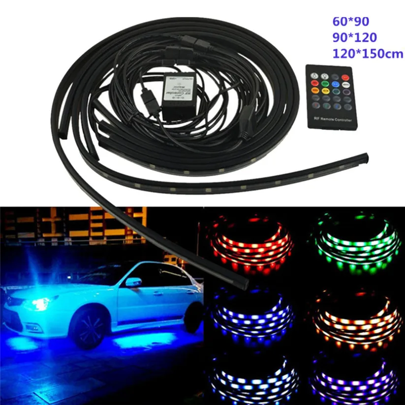 Car styling KAKUDER 6 Color LED Strip Under Car Tube underglow
