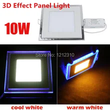 10 Вт квадратная акриловая Светодиодная панель свет светодиодный встраиваемые потолочные Панель направленный вниз светильник Холодный белый с поршневым кольцом AC85-265V