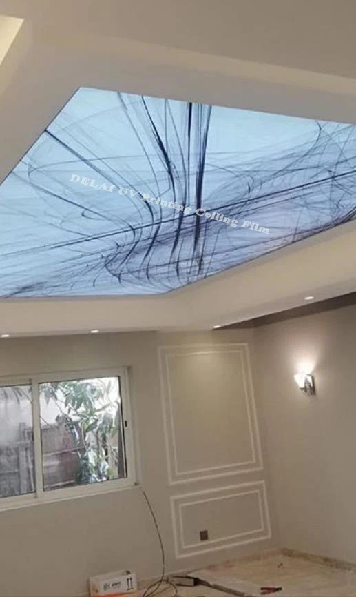 Us 13 26 49 Off 2018 New Fashion Abstract Lines For Uv Pvc Ceiling Film Plafond Tendu Material Available For Ceiling Panel In Wallpapers From Home