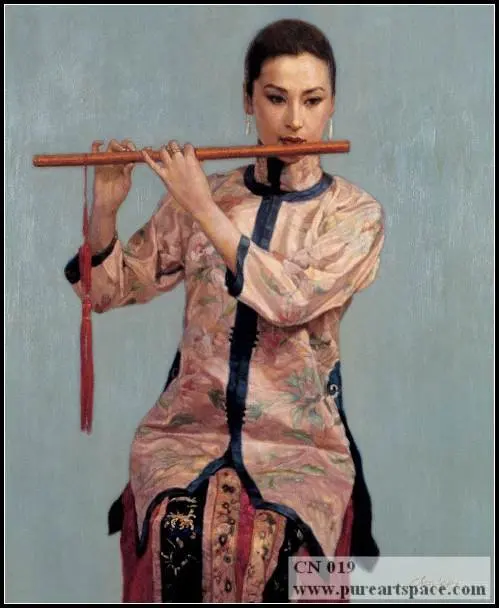 

Hand painted chinese woman portrait Decorative Canvas Oil Painting Best For Powder Room Decor And Home Artwork And Gifts