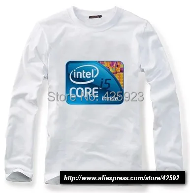 

IT Series CPU Intel Core i5 logo LOGO cotton long-sleeved T-shirt full-sleeved T-shirt