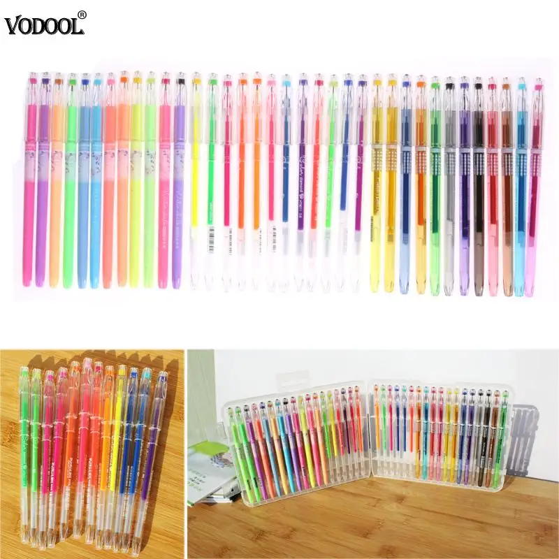

VODOOL 36 Colors Diamond Painting Pen Head Color Neutral Pen Water Chalk Flash Professional For painting Pencil