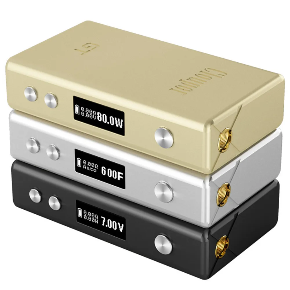 100% Original Cloupor GT 80W TC VV VW Variable Wattage Vape Box Mod Powered by 2*18650 Battery Spring Loaded 510 Pins Black/Gold 100% Original Cloupor GT 80W TC VV VW Variable Wattage Vape Box Mod Powered by 2*18650 Battery Spring Loaded 510 Pins Black/Gold