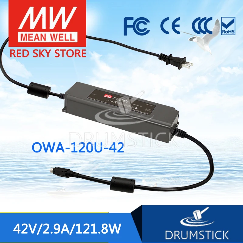 

MEAN WELL OWA-120U-42 42V 2.9A meanwell OWA-120U 42V 121.8W Single Output Moistureproof Adaptor USA Type
