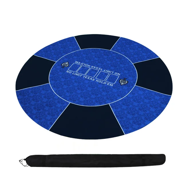 120cm High Quality Texas Hold'em Poker Table Cloth With Bag Rubber Mat