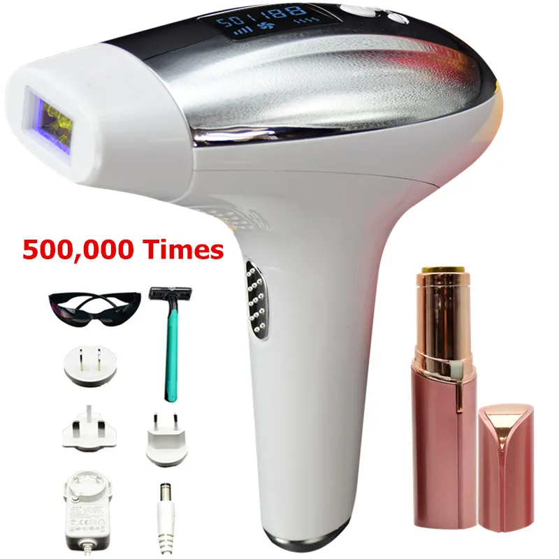 

500000 Pulses IPL epilator Permanent Depiladora Laser Hair Removal Electric Female Rechargeable Laser Epilator Depiladora Laser