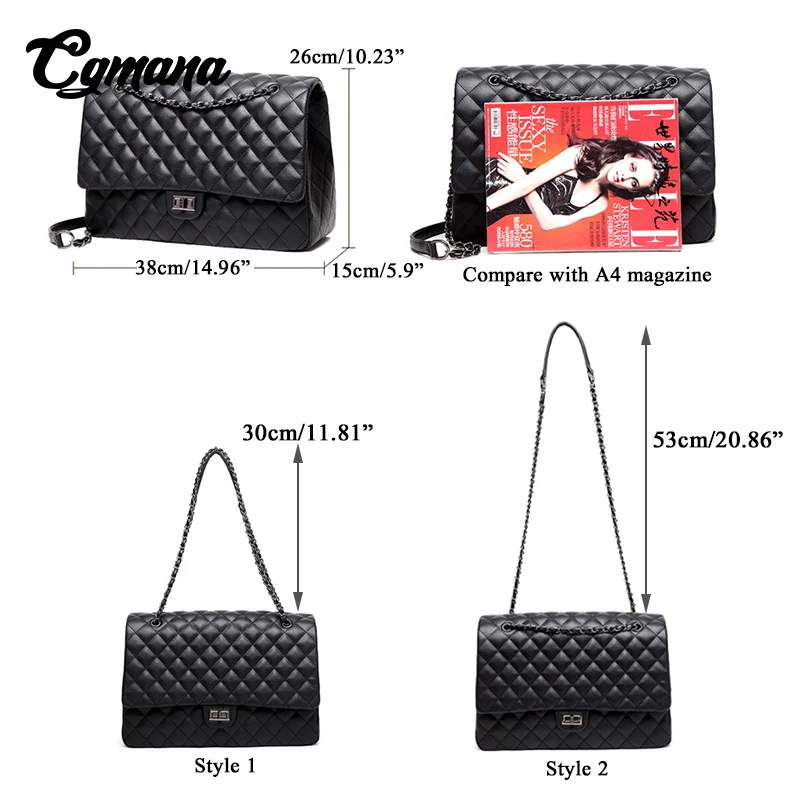 CGmana Large Capacity Bag 2018 Large Shoulder Bag Women Travel Bags Leather Pu Quilted Bag Female Luxury Handbags Bolsa Feminina CGmana Large Capacity Bag 2018 Large Shoulder Bag Women Travel Bags Leather Pu Quilted Bag Female Luxury Handbags Bolsa Feminina