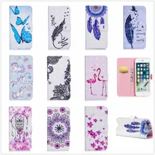 

3D Light oil Flamingo Fashion flip leather Wallet phone case for Samsung A8 A520 A3 J7 J5 J3 J510 J310 Floral phone case cover