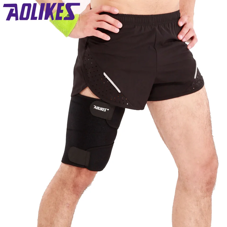 AOLIKES 1Pcs sport thigh guard muscle strain protector muslo pads