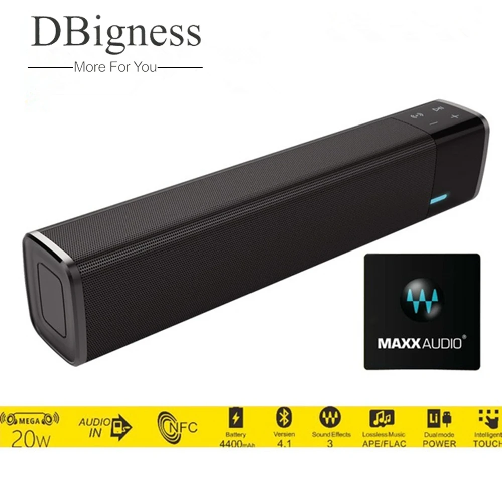 

Dbigness 20W NFC Bluetooth Speaker Altavoz Bluetooth Soundbar caixa de som portable speaker Support TF AUX for Tablet Phone PC