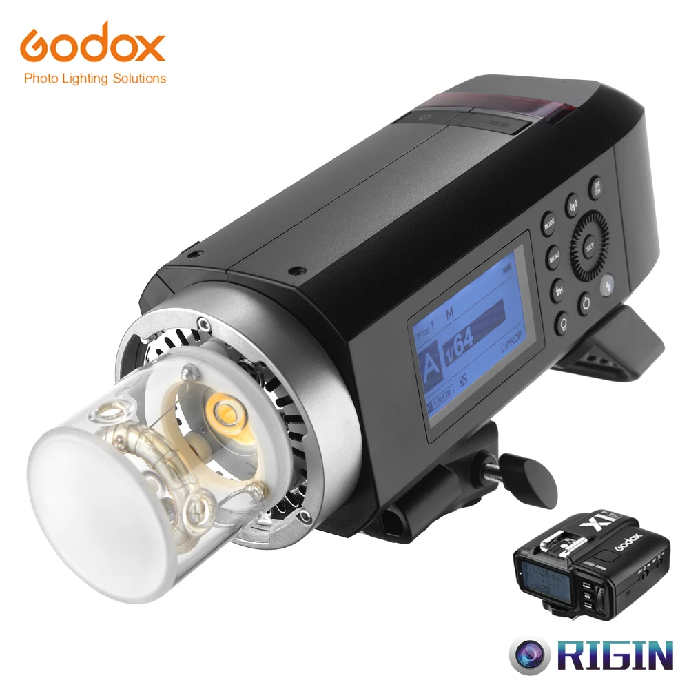 

Godox AD400Pro 400W Outdoor Flash Li-on Battery TTL High speed Built-in Godox 2.4G Wireless X System with X1T TTL Transmitter