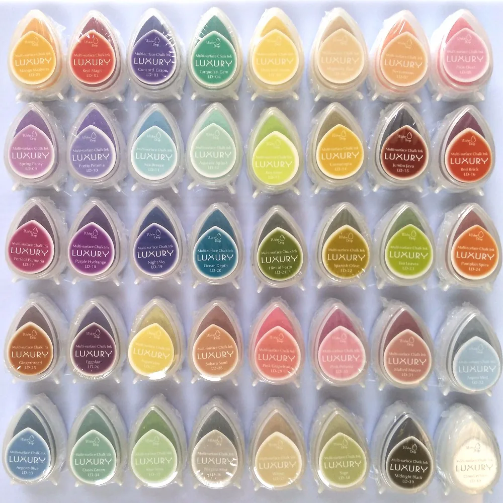 

(pack of 40) eyes shape chalk inkpads matt ink pad for embossing / stamping