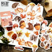 Box Journal Japanischen Papier Herbst Eichhörnchen Stationäre Kleine Reise Tagebuch Aufkleber Scrapbooking Flocken