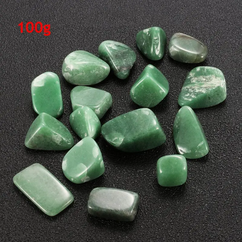 

KiWarm 1 set 100g Bulk Green Aventurine Jade Gemstone Rock Stones Crystal Mineral Specimen for Garden Flowerpots Fish Tank Decor