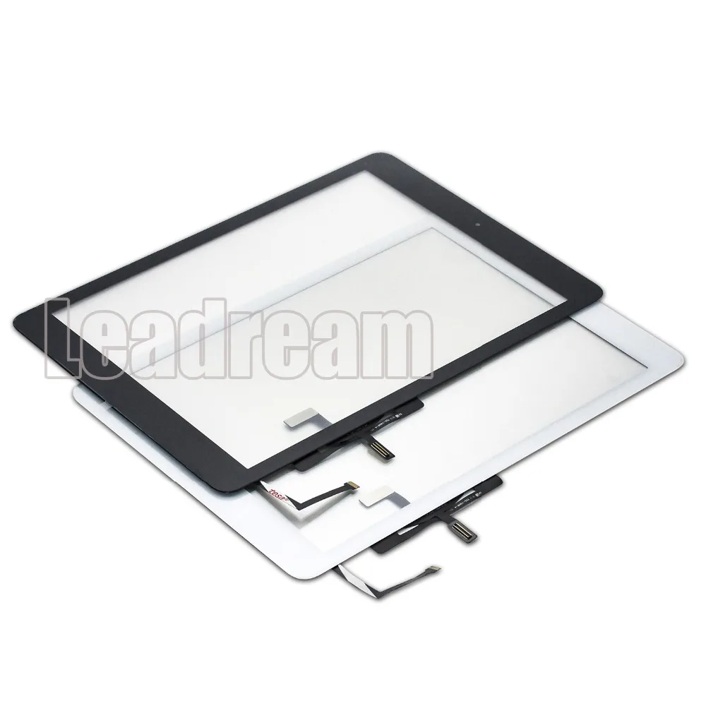 

10pcs DHL Touch Screen Glass Panel Digitizer for iPad Air includes Home Button Camera holder Adhesive A1474 A1475 A1476
