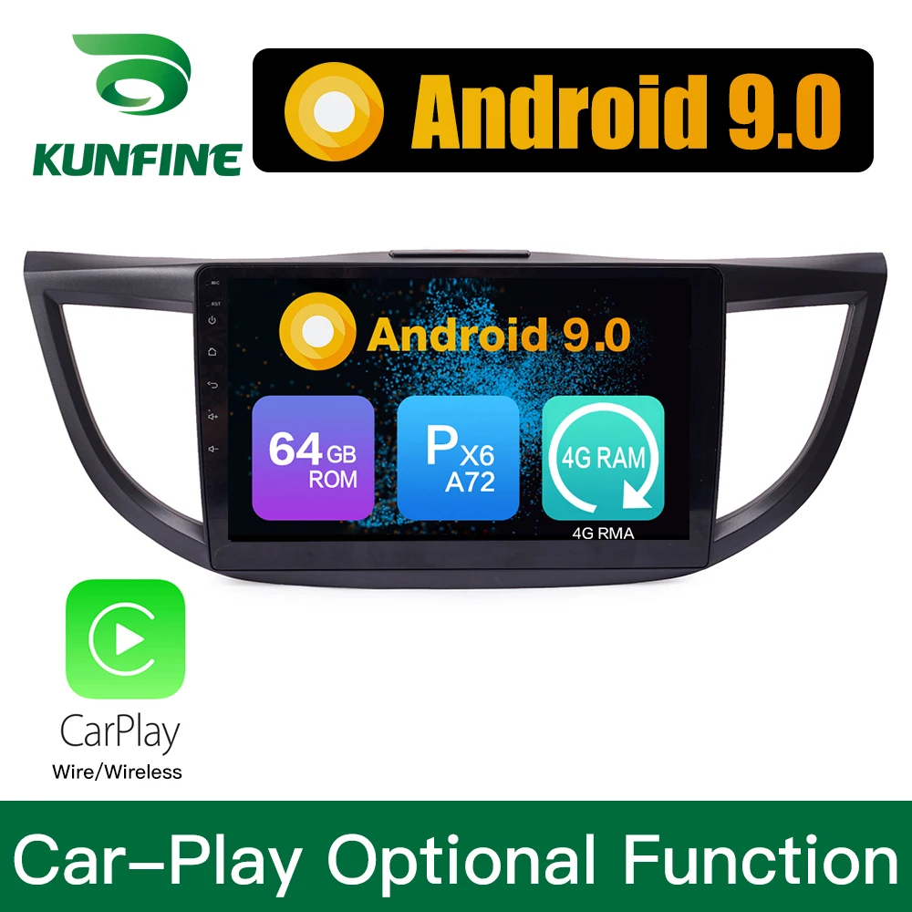 

Android 9.0 Ram 4G Rom 64G PX6 Cortex A72 Car DVD GPS Multimedia Player Car Stereo For Honda CRV 2012-2015 Radio Headunit