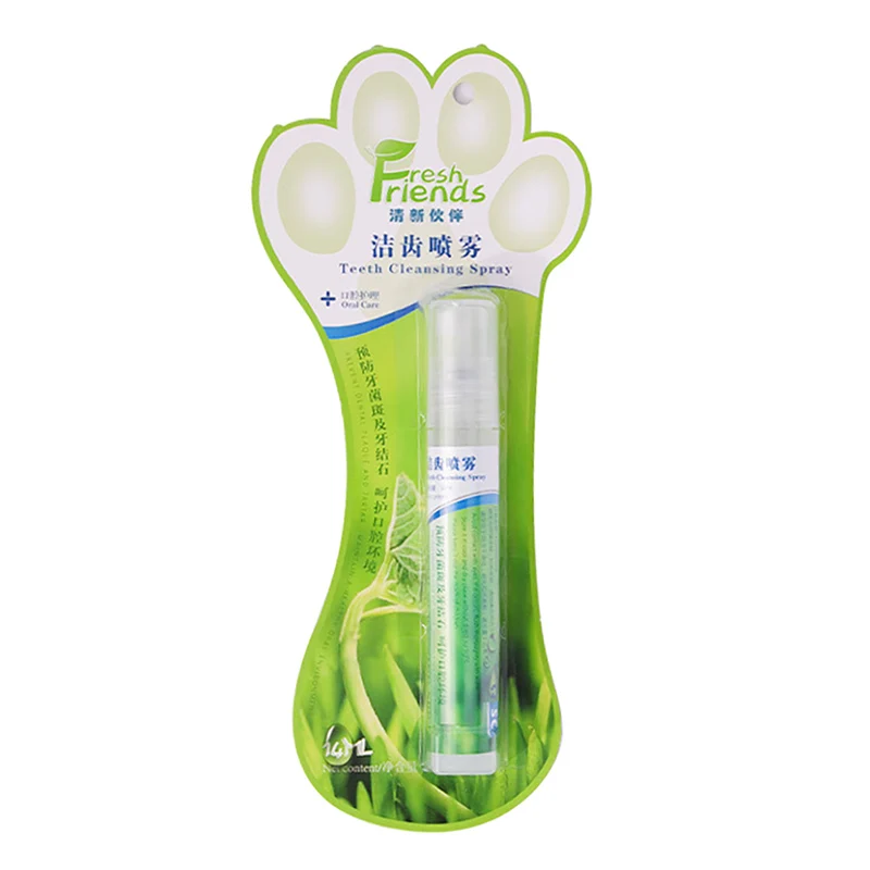 14 мл ПЭТ освежитель полости рта спрей собака зубы очиститель свежее дыхание для полоскания рта нетоксичный Здоровый Уход за зубами - Цвет: Светло-зеленый