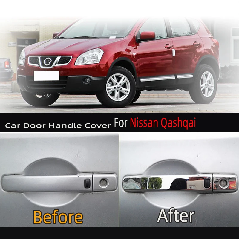 

KARCNG 8pcs/set Car door handle cover stainless steel Chrome decorative sticker FOR Nissan Qashqai 2007 -2013