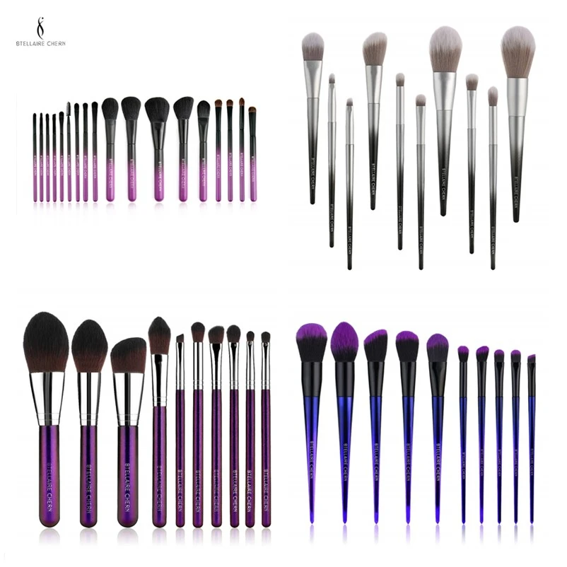 

STELLAIRE CHERN Makeup Brush Set, 10 Pcs Premium Synthetic Cosmetic Brushes, Foundation Blending Blush Powder Eye Shadow Make Up
