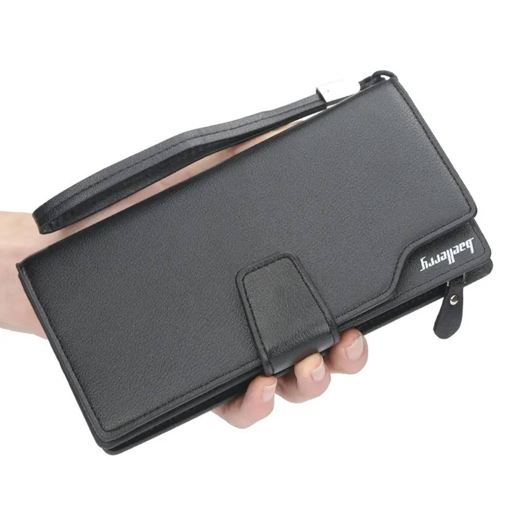 

2019 Top Men Wallets Luxury Male Clutch Bag Brand Leather Wallet High-capacity Long Zipper Coin Purse Clutch Business Wallet