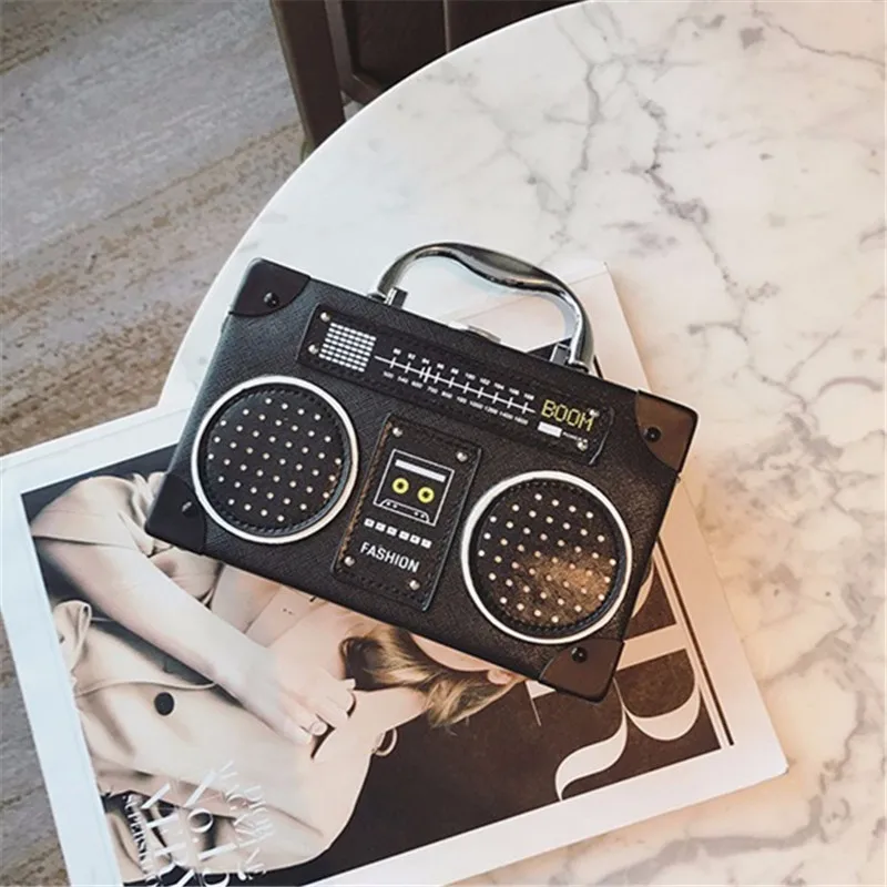 

Luxury Handbags Women 2019 New Fashion Simulation Radio Box Bag Female Large Capacity Shoulder Bag Women Messenger Bags Totes