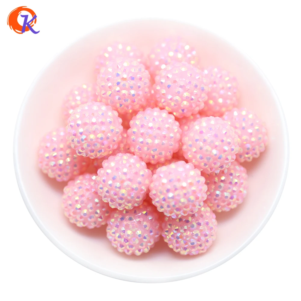 

R29 Cordial Design 20MM 100Pcs/Lot Light Pink Chunky Resin Rhinestone Beads Chunky Beads For Necklace Making CDWB-516018