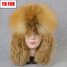 2020 Hot Sale Outdoor 100% Natural Real Fox Fur Bomber Hat Winter Warm Soft Real Fox Fur Cap Women Quality Genuine Leather Hats