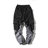 Joggers de hip hop hombres coreano estilo streetwear techwear pantalones hombres modis casual de carga pantalones de moda empalme negro kpop Pantalones ► Foto 3/5