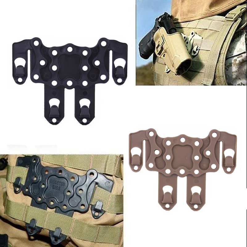 

Tactical Strike Plastic CQC Platform Molle Attaching Hanger For Utility Vest Belt MOLLE Holster Platform Gun Holster Bag Hanger