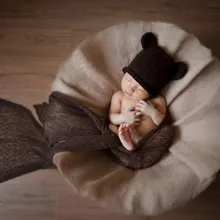 Детское одеяло пушистый шерсть Фетр флис круговой диаметр 60 см реального Чистая шерсть корзина наполнителя писака новорожденных Подставки для фотографий