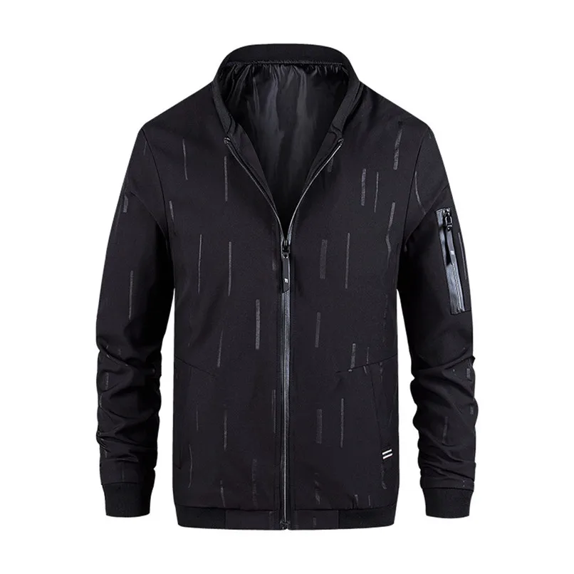 

Cycling Jackets Men Autumn Winter Fashion Casual Loose Printing Zipper Breathable Jacket Coat Pocket Jacket Long Sleeve #2n29