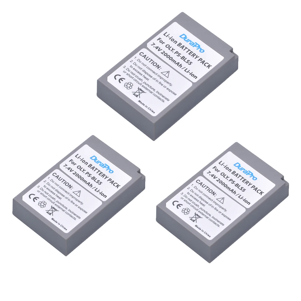 4 шт. DuraPro PS-BLS5 PS BLS5 BLS-5 1800 mAH батареи для цифровой камеры Olympus PEN E-PL2 E-PL5 E-PM2 стилус 1 1 s OM-D E-M10 Mark II Камера